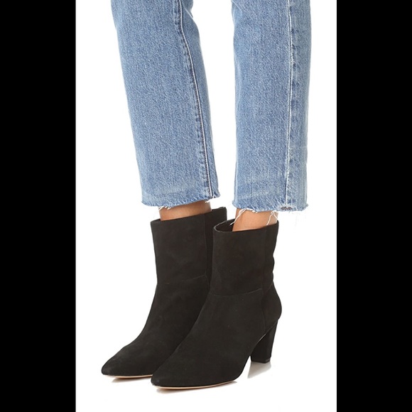 [NWOT] Rachel Zoe Black Suede Ginz Ankle Boot - Picture 4 of 7